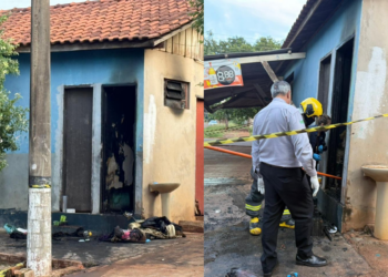Homem morre carbonizado em banheiro de conveniência; polícia investiga incêndio